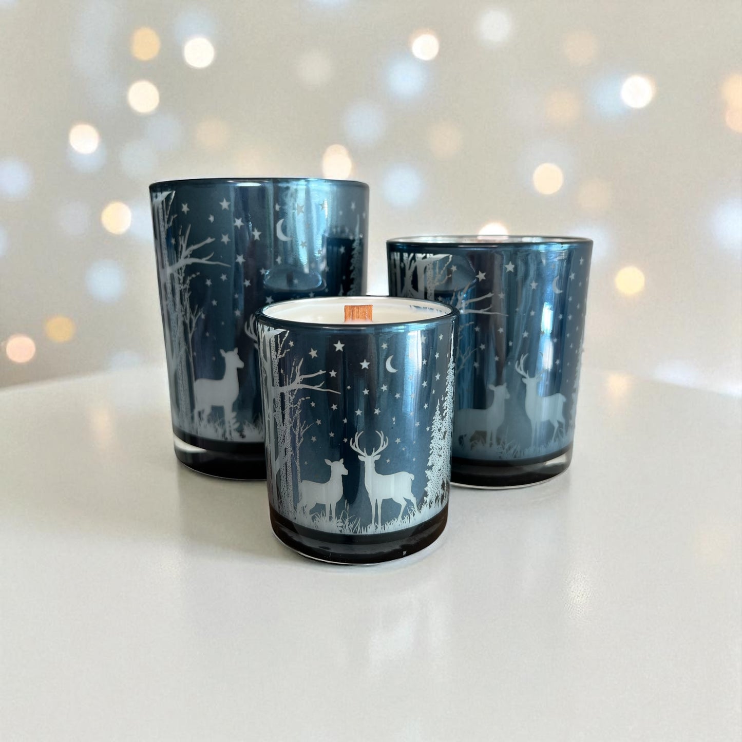 SLEIGH RIDE HOLIDAY CANDLE - BLUE